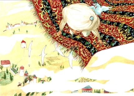 1001 Nights — print de artă de Cristiana Radu, pentru copii, fantasy