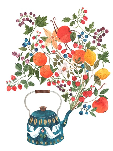A Teapot's Dream — print de artă de Oana Befort, cozy, decorative