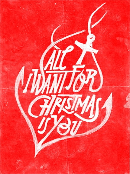 All I Want For Christmas — print de artă de Andrei Robu, crăciun, tipografie