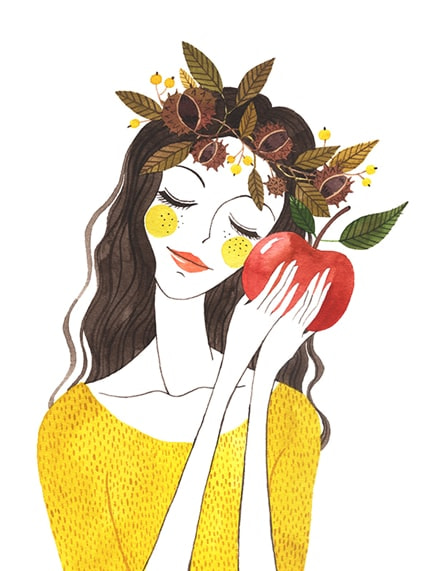 Autumn Girl — print de artă de Oana Befort, mâncare
