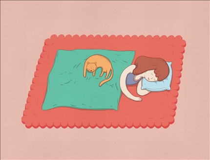 Biscuit nap — signed fine art print by Camellie, animals