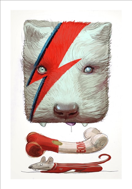 Bone — signed fine art print by Lartist, animals