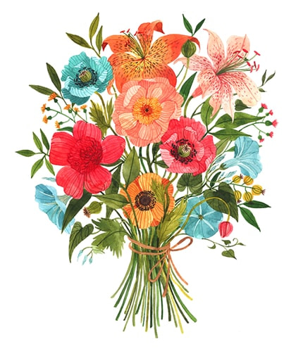 Bouquet — print de artă de Oana Befort, decorative, floral