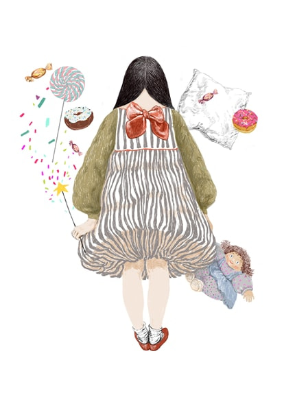 Candy — print de artă de Alina Marinescu, pentru copii, dreamy