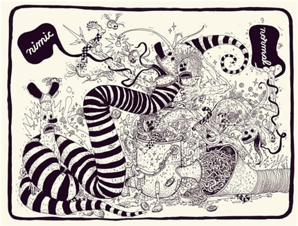Characters IV — print de artă de Noper, benzi desenate
