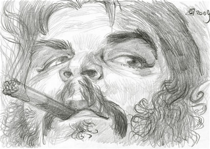 CHE — print de artă de Lartist, personalități, schiță