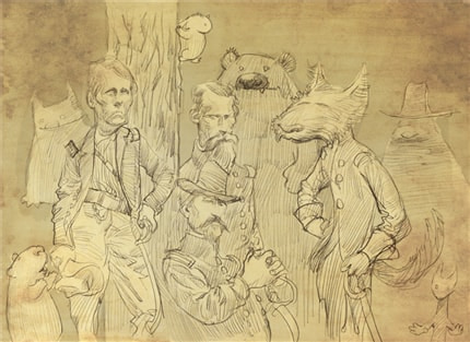 Civil War — print de artă de Lartist, schiță