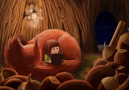Cozy — print de artă de Anda Cofaru, crăciun