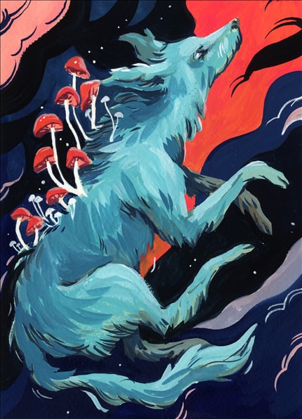 December I — signed fine art print by Ioana Sopov, abstract, animals