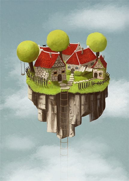 Dream Tower — print de artă de Anda Cofaru, arhitectură, fantasy