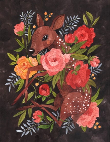 Flora and Fauna — print de artă de Oana Befort, animale, decorative