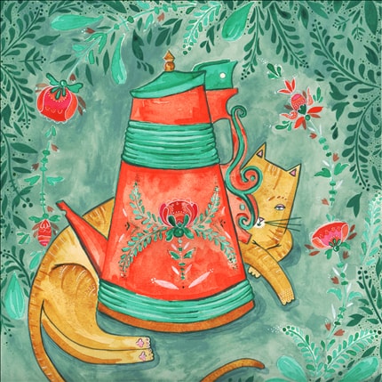 Folk — print de artă semnat de Marina Plantus, animale, pentru copii