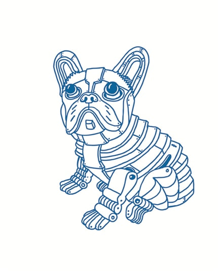 French Bulldog — print de artă de Ghica Popa, animale, de colecție