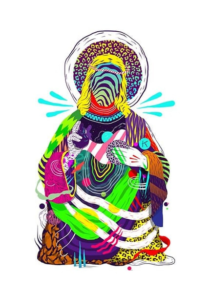 Hesus — print de artă de Kitra, personalități