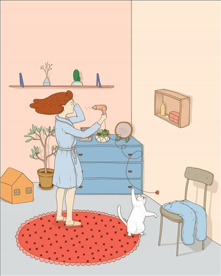 Home — signed fine art print by Camellie, animals, funny