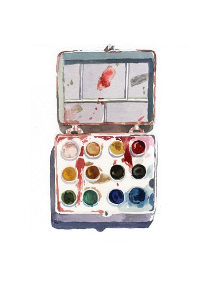 "Hummingbird" Watercolors — print de artă de Stela Lie, de colecție, decorative