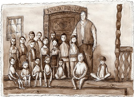 Humulesti (Old School) — print de artă de Irina Dobrescu, folclor, fotografie