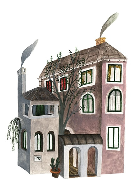 Imaginary House III — print de artă de Sebastian Oprita, arhitectură