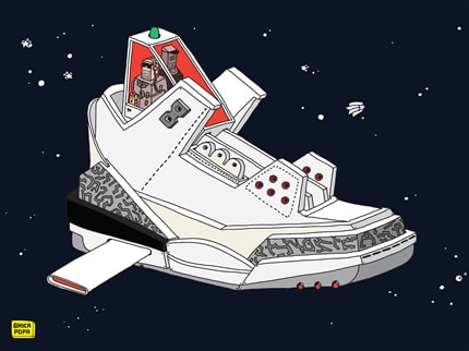 Jordan 3 — print de artă de Ghica Popa, de colecție, modă