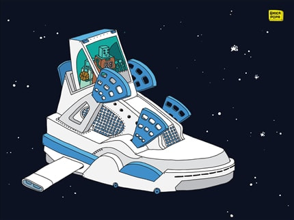 Jordan 4 — print de artă de Ghica Popa, de colecție, modă