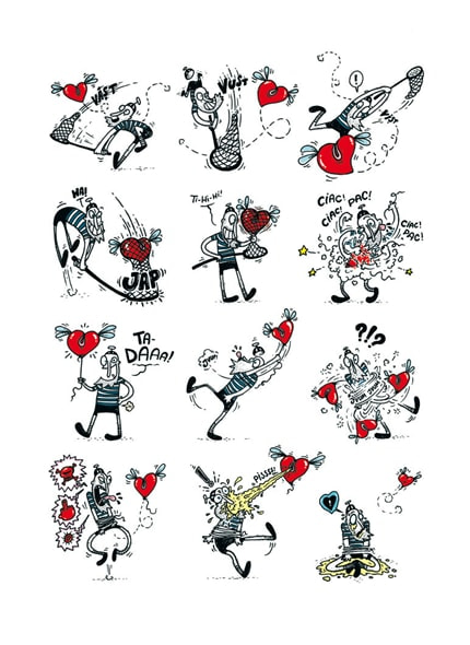 L'Amour — print de artă de Matei Branea, alb-negru, de colecție