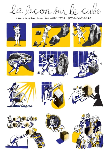 Le Cube — print de artă de Sorina Vazelina, abstract, de colecție