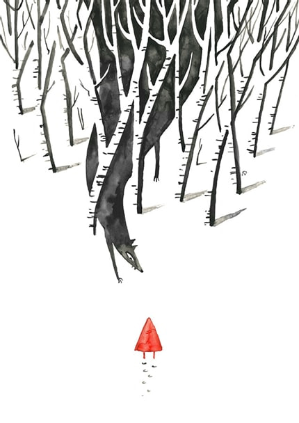 Little Red Riding Hood (The Forest) — print de artă de TheWorkOut, horror, cărți