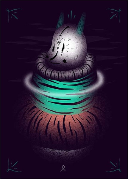 Miriam — signed fine art print by Kitra, abstract, horror