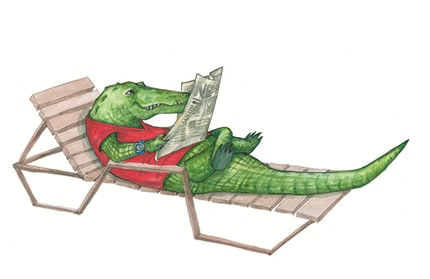 Mister Croc — print de artă de Georgiana Chitac, cărți