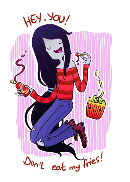 My fries! — print de artă de Xiusha, benzi desenate