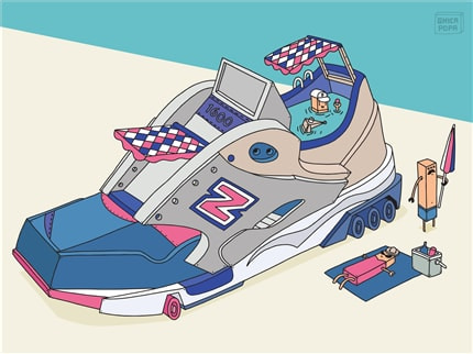 New Balance x Kith NYC Daytona — print de artă de Ghica Popa, de colecție, modă