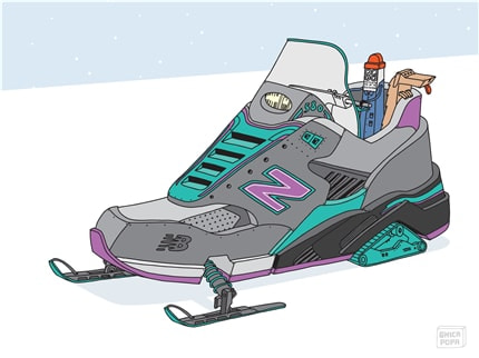 New Balance x West NYC M530 — print de artă de Ghica Popa, de colecție, modă