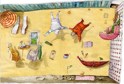 No Gravitation — print de artă de Irina Dobrescu, pentru copii, dreamy