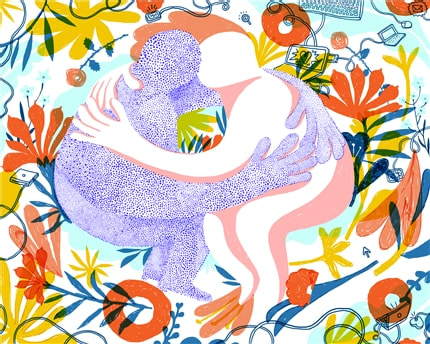 Online Love — print de artă de Sorina Vazelina, decorative, dreamy