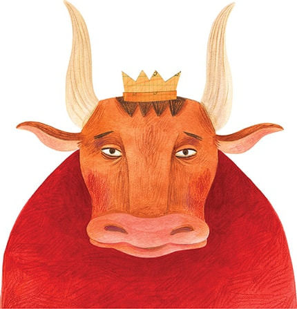 Ox the King — print de artă de Livia Coloji, portret