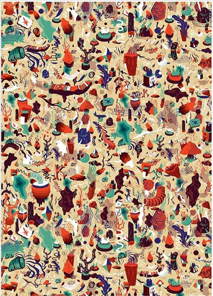 Patterns — signed fine art print by Kitra, abstract, pattern