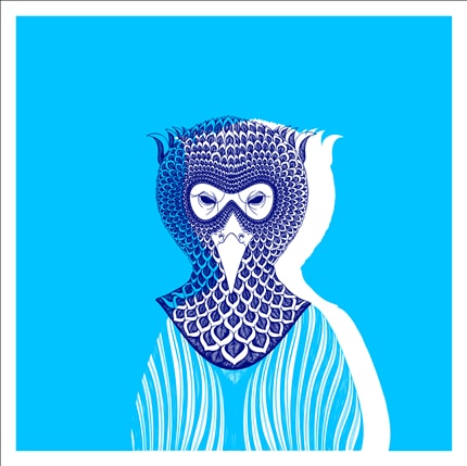 Paula's Pet 2 — signed fine art print by Alexandra Rusu, abstract, birds