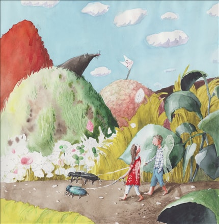Pets — signed fine art print by Irina Dobrescu, animals, children's