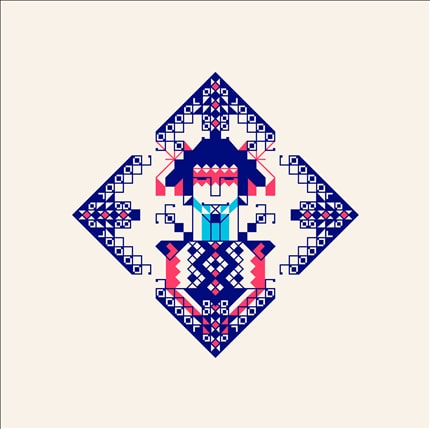 Portrait-robot 2 — signed fine art print by Alexandra Rusu, abstract, portrait