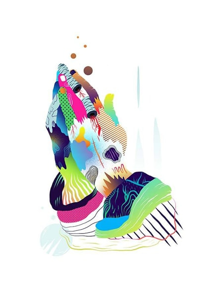 Pray — print de artă de Kitra, abstract, de colecție