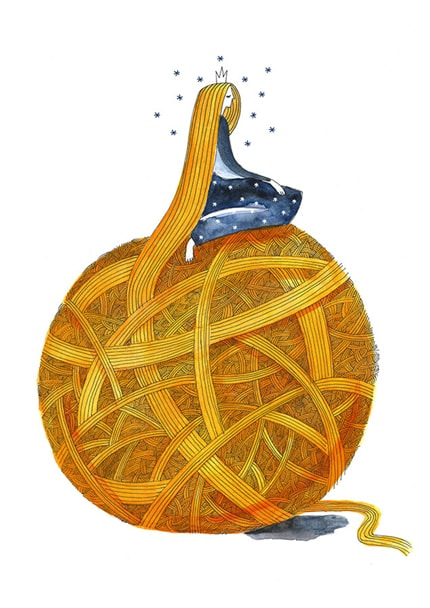 Rapunzel — print de artă de TheWorkOut, cărți