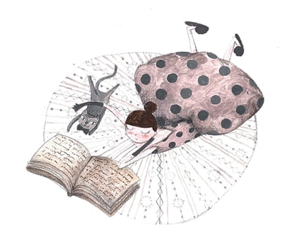 Reading — print de artă de Adriana Gheorghe, animale, dreamy
