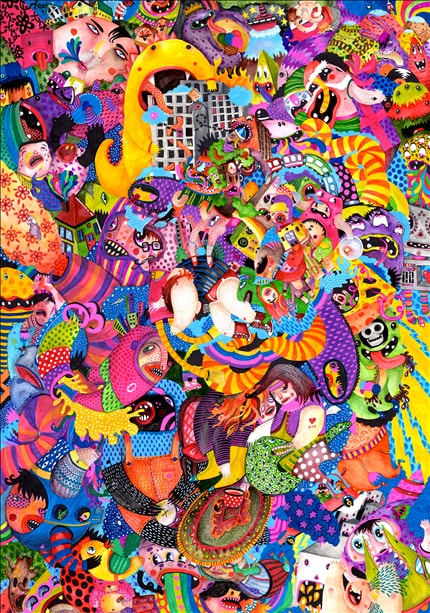 S+H — signed fine art print by AITCH, abstract, pattern