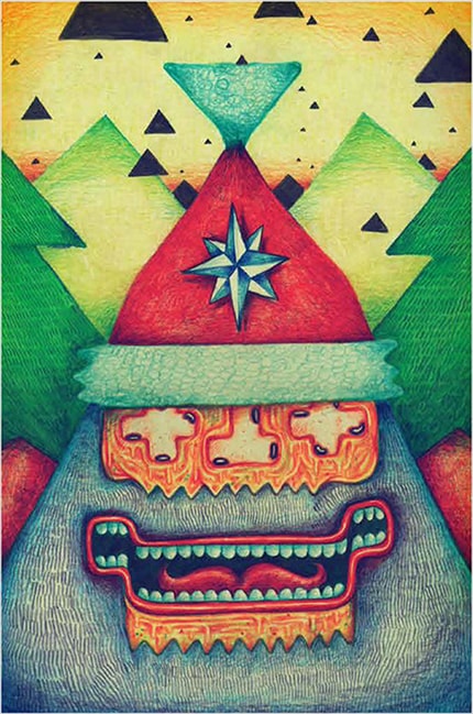 Santa — print de artă de Noper, crăciun