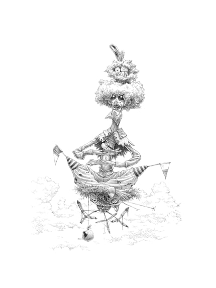 Shaman — print de artă de Tücske, abstract, de colecție