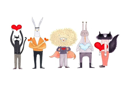 Show You Love — fine art print by Veronica Neacsu, animals, children's