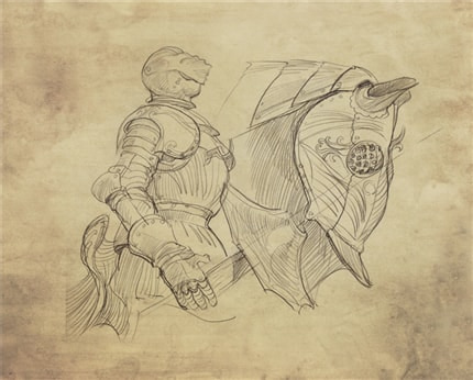 Sketch at the Museum — print de artă de Lartist, schiță