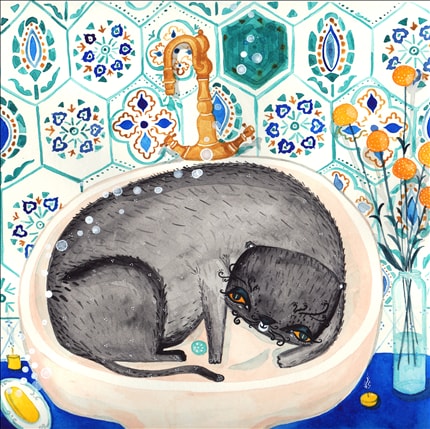 Spa — print de artă semnat de Marina Plantus, animale, pentru copii