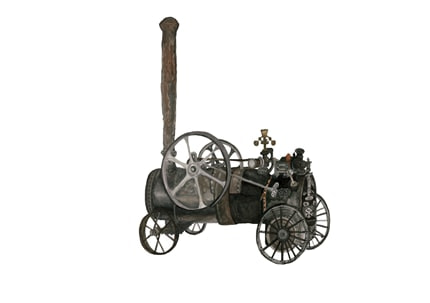 Steam tractor — print de artă de Sebastian Oprita, de colecție