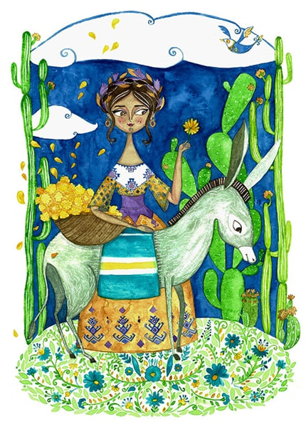 Story From Mexico — print de artă de Marina Plantus, folclor